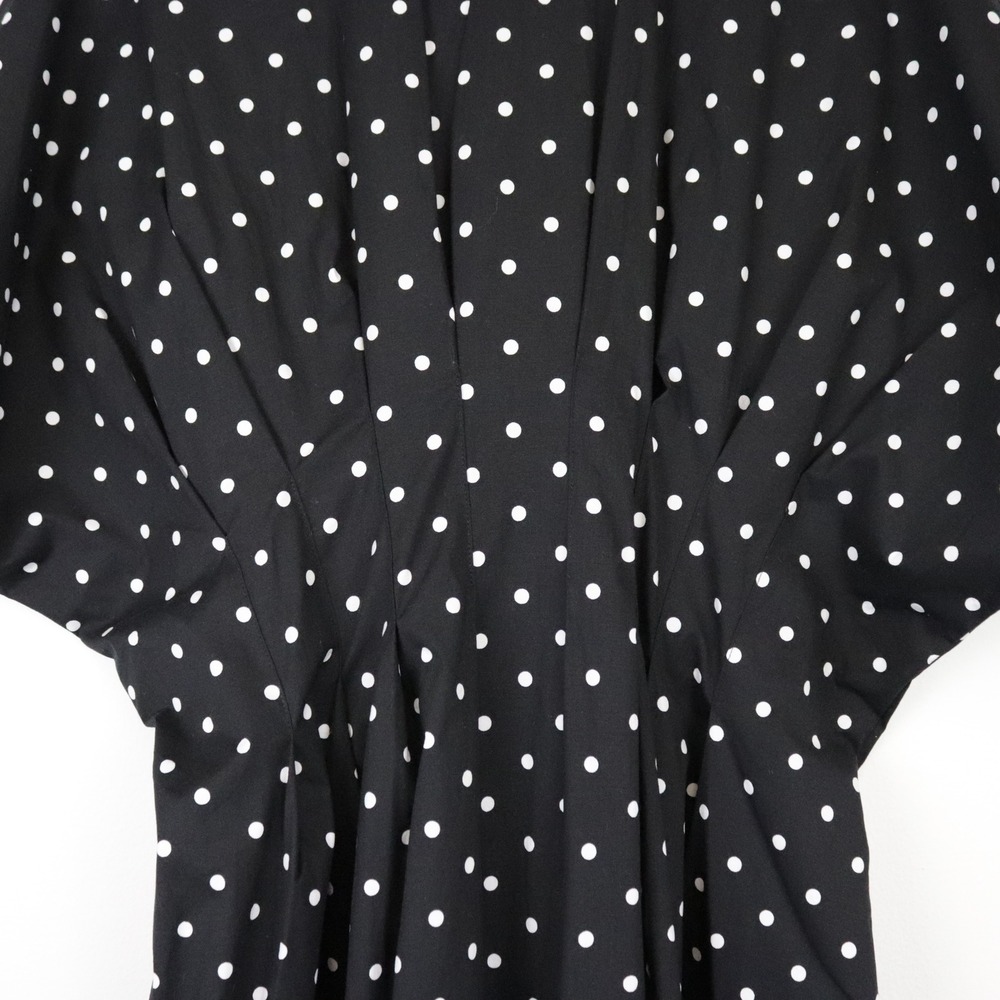 NWT Anthropologie Exquise The Tobie Shirt Dress Black White Polka Dot XL Midi - Picture 7 of 12